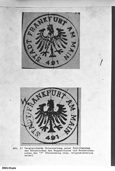 Stempelabdruck - Fälschung und Original Stempelabdruck - Fälschung und Original
