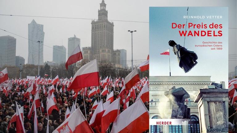 Tausende Menschen schwenken die polnische Falgge und feiern bei einer Kundgebung in Warschau den Jahrestag der polnischen Unabhängigkeit am 11.11.2018 Tausende Menschen schwenken die polnische Falgge und feiern bei einer Kundgebung in Warschau den Jahrestag der polnischen Unabhängigkeit am 11.11.2018