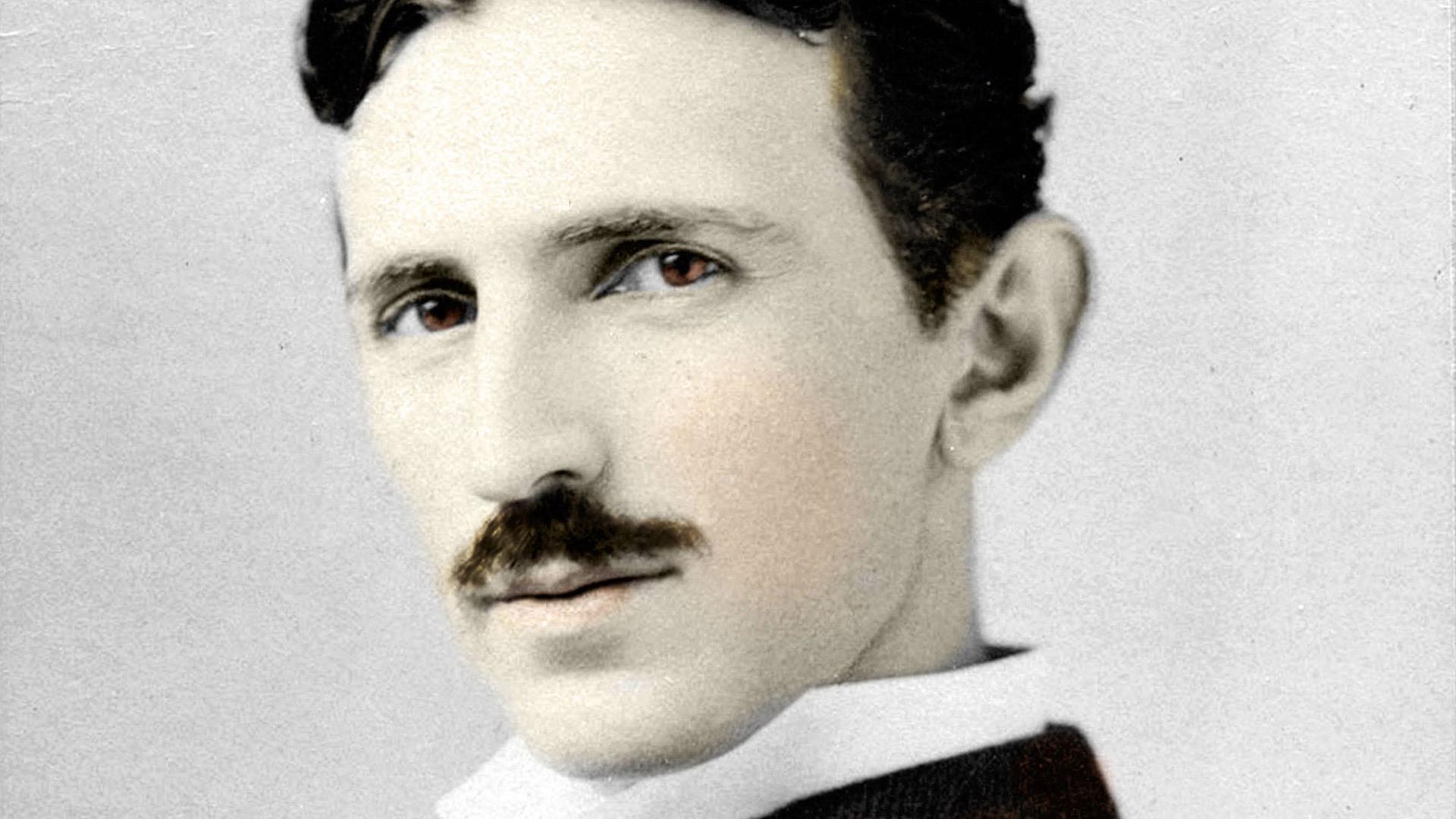 Porträt von Nikola Tesla, 1857-1943 Porträt von Nikola Tesla, 1857-1943