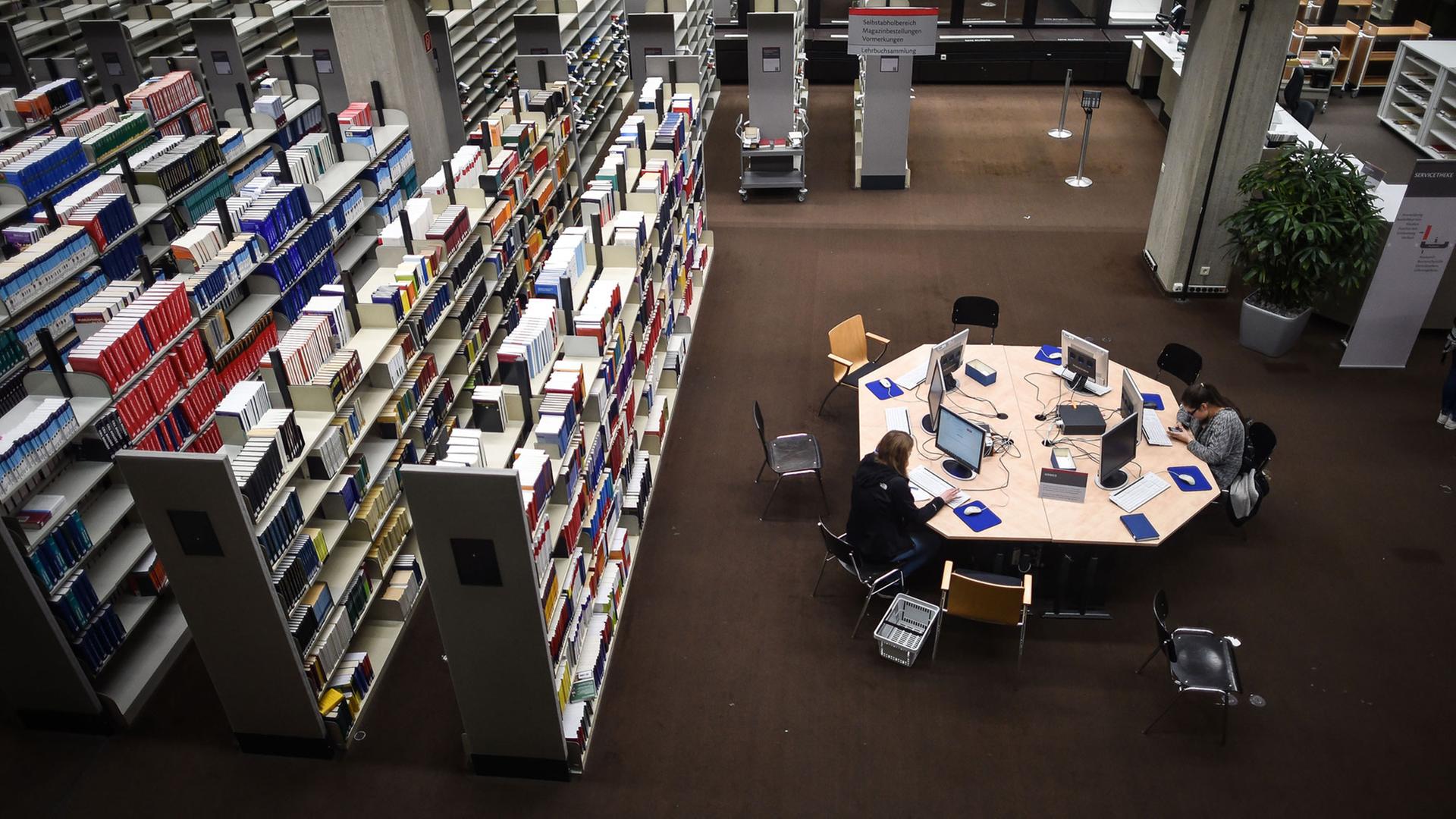 Studenten in der Bibliothek. Viele Universitäten nehmen an der "Langen Nacht der aufgeschobenen Hausarbeiten" teil: Hunderte Studenten überwanden sich gemeinsam und begannen mit den bislang liegen gebliebenen Hausarbeiten. Studenten in der Bibliothek. Viele Universitäten nehmen an der "Langen Nacht der aufgeschobenen Hausarbeiten" teil: Hunderte Studenten überwanden sich gemeinsam und begannen mit den bislang liegen gebliebenen Hausarbeiten.