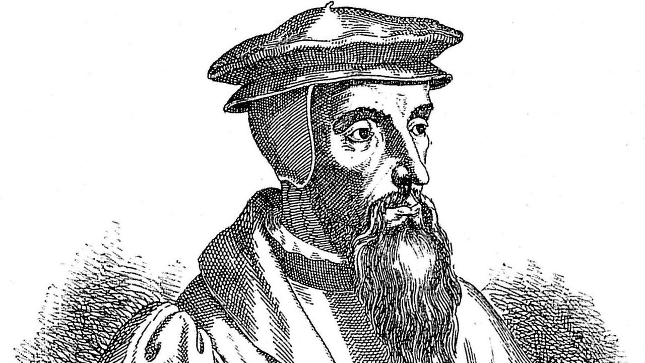 Zeitgenössisches Porträt des Reformators Johannes Calvin Zeitgenössisches Porträt des Reformators Johannes Calvin