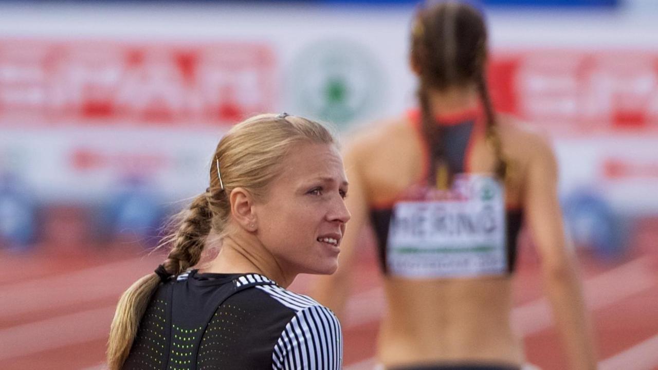 Julia Stepanowa, russische Leichtathletin (6.7.2016) bei den Europameisterschaften in Amsterdam. Julia Stepanowa, russische Leichtathletin (6.7.2016) bei den Europameisterschaften in Amsterdam.