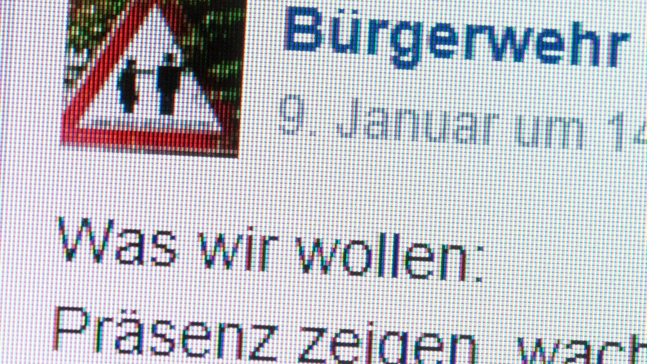 Screenshot einer Bürgerwehr-Ankündigung auf Facebook Screenshot einer Bürgerwehr-Ankündigung auf Facebook