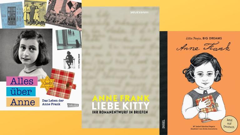 3 Buchcover zu Anne Frank 3 Buchcover zu Anne Frank