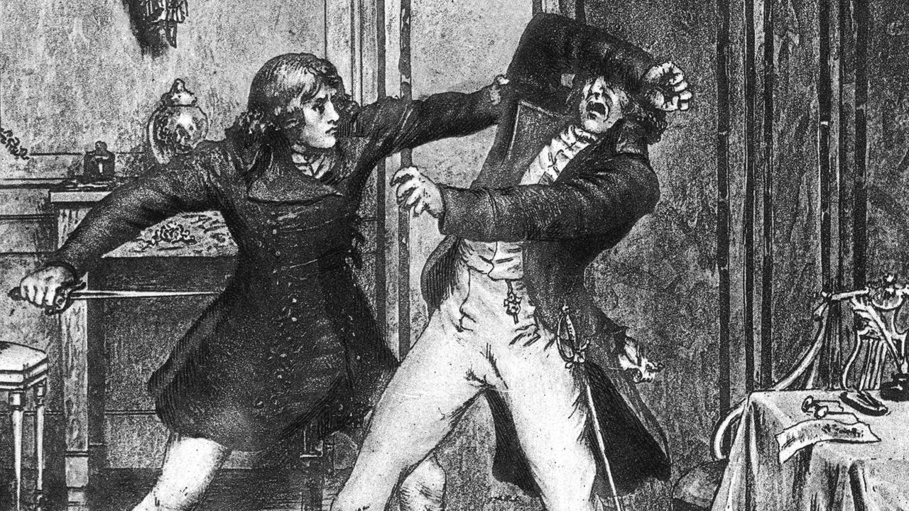 Der Student Karl Ludwig Sand erstach den Schriftsteller August von Kotzebue im Jahr 1819. Der Student Karl Ludwig Sand erstach den Schriftsteller August von Kotzebue im Jahr 1819.