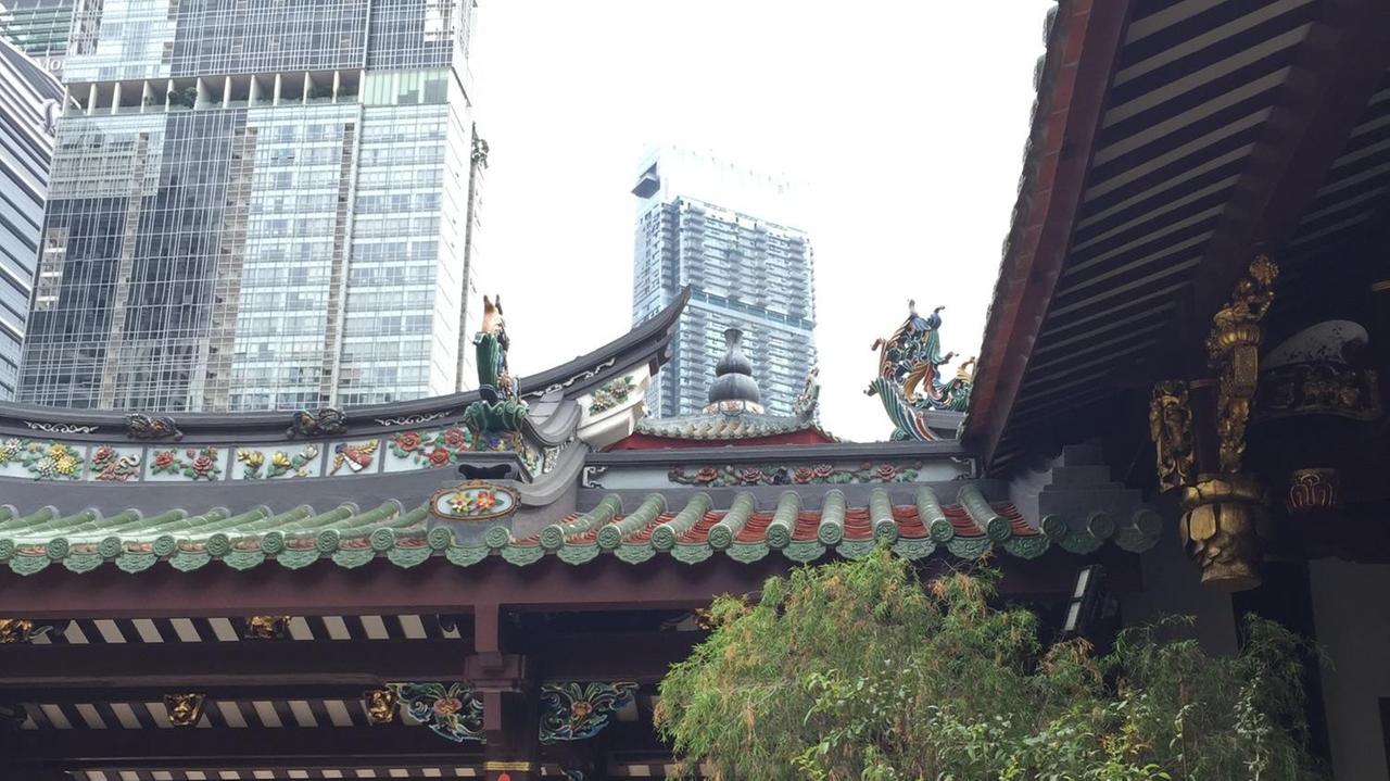 Der Thian Hock Keng Tempel in Chinatown, Singapur.