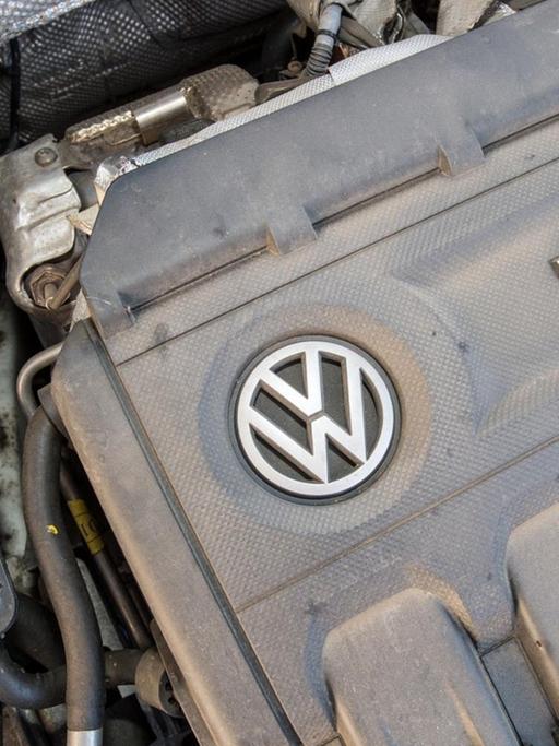 Ein Dieselmotor eines VW Golf 2.0 TDI