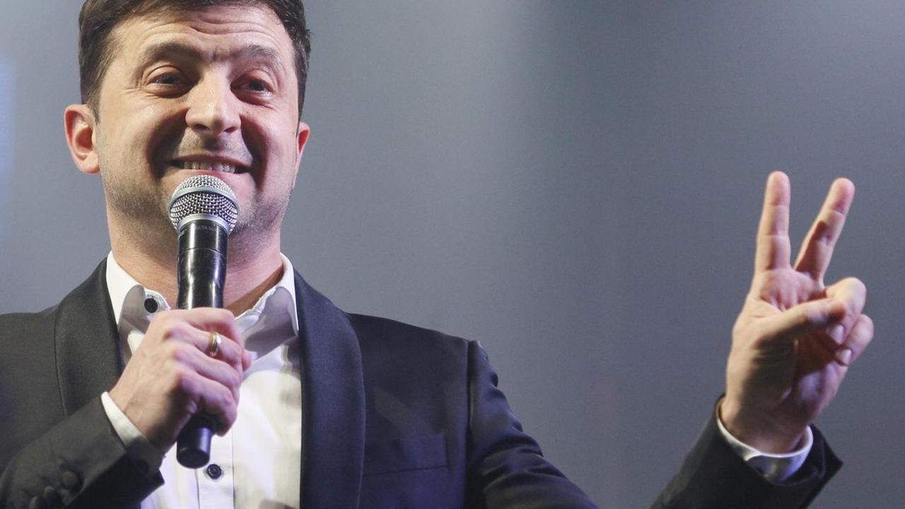 Der künftige ukrainische Präsident, Wolodymyr Selenskyj Der künftige ukrainische Präsident, Wolodymyr Selenskyj
