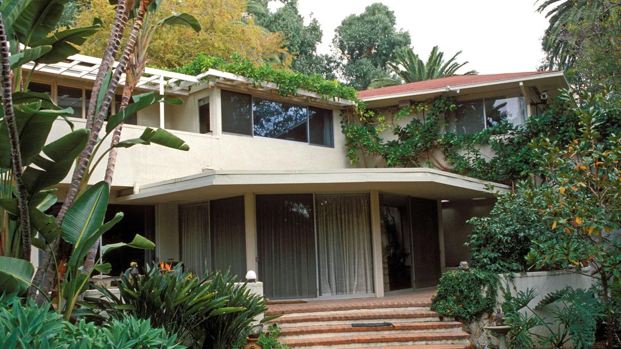 Außenansicht des ehemaligen Wohnhauses des Schriftstellers Thomas Mann in Los Angeles, aufgenommen in den 1980er-Jahren