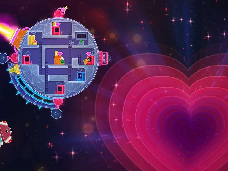Screenshot des Computerspiels "Lovers in A Dangerous Spacetime"