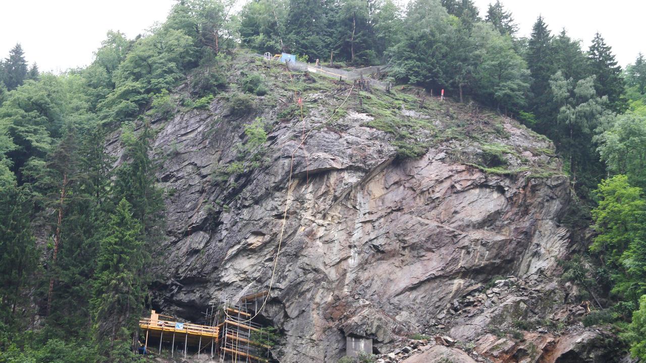 Nach einem Bergsturz im schweizerischen Kanton Uri. Nach einem Bergsturz im schweizerischen Kanton Uri.