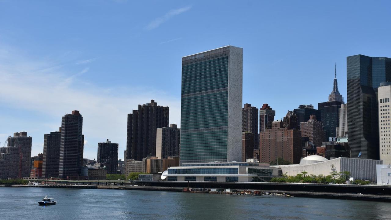 Das Hauptquartier der Vereinten Nationen am East River in New York.