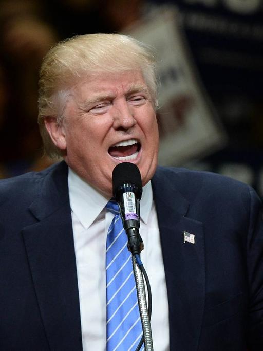 US-Präsident Donald Trump während seines Wahlkampfs im Jahr 2016 in Anaheim, Kalifornien.