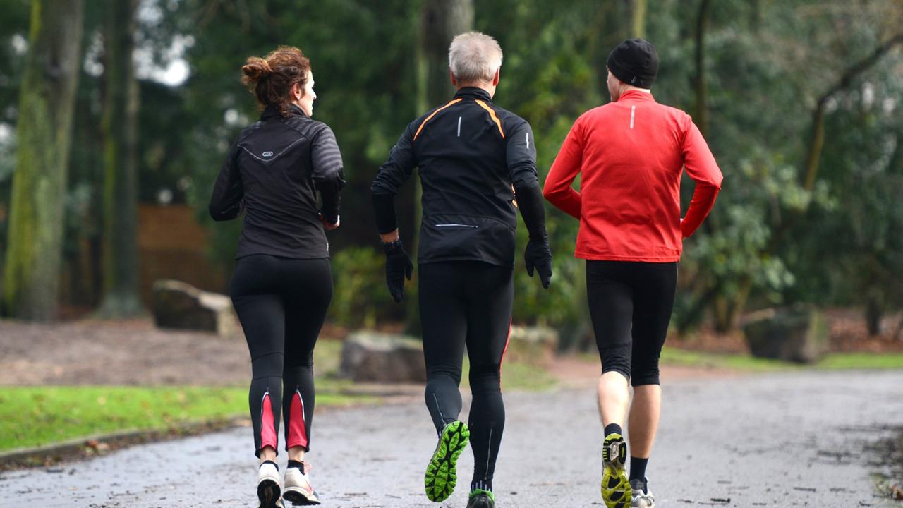 Jogger im Grünen. Jogger im Grünen.