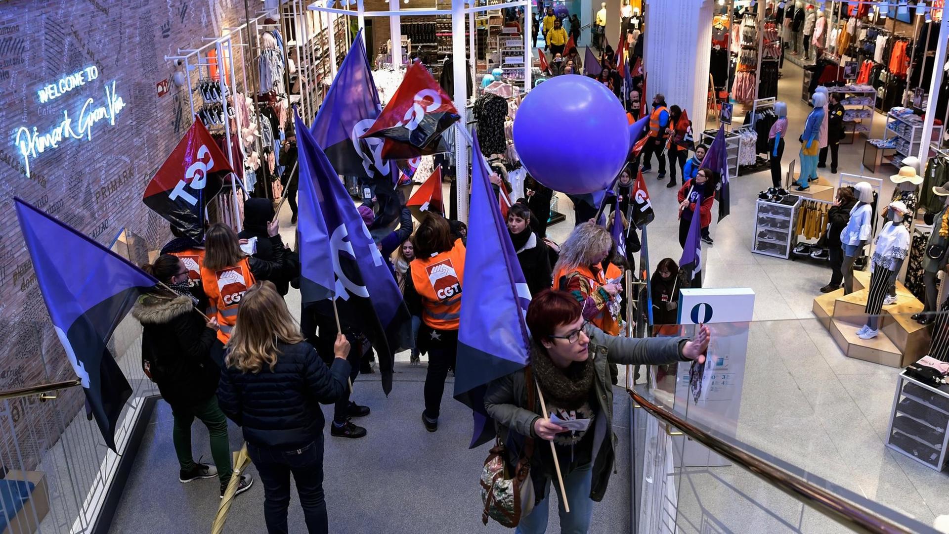 Der erste "feministische Streik" Spaniens Der erste "feministische Streik" Spaniens