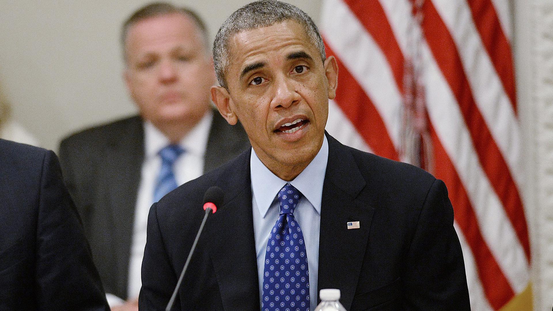 Barack Obama bei der Pressekonferenz zum Irak Barack Obama bei der Pressekonferenz zum Irak