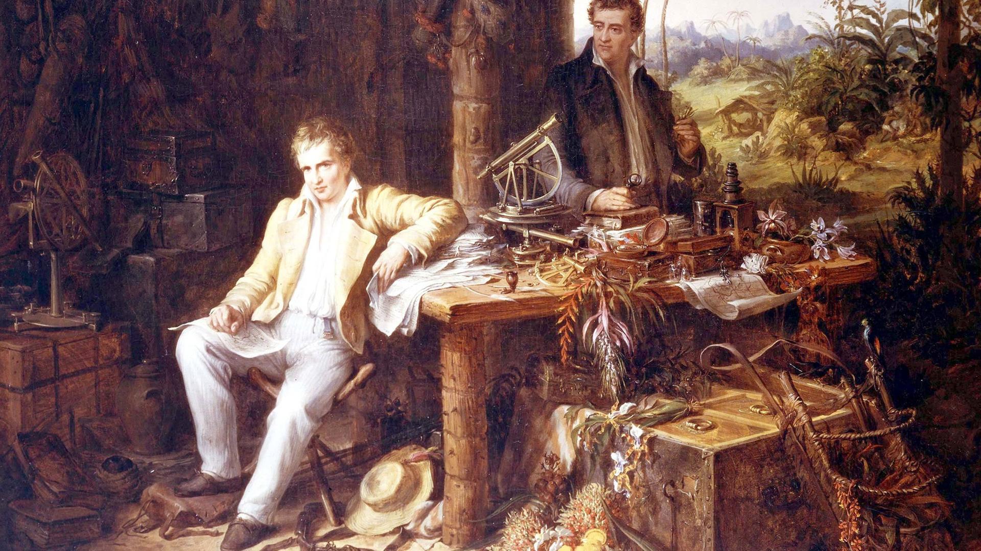 Naturforscher Alexander von Humboldt (l) und der Botaniker Aimé Bonpland Naturforscher Alexander von Humboldt (l) und der Botaniker Aimé Bonpland