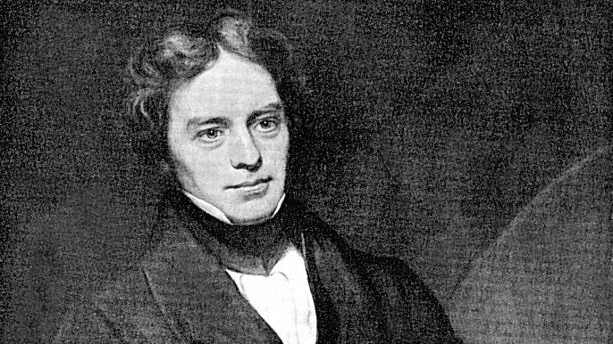 Zeitgenössisches Porträt des britischen Physikers und Chemikers Michael Faraday (1791-1867). Zeitgenössisches Porträt des britischen Physikers und Chemikers Michael Faraday (1791-1867).