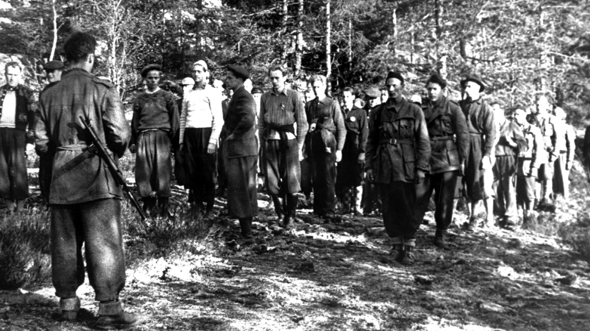 Norwegische Widerstandskämpfer während der Ausbildung.