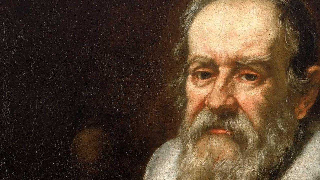 Galileo Galilei (1564-1642) auf einem Ölgemälde von Justus Suttermans (1597 - 1681) Galileo Galilei (1564-1642) auf einem Ölgemälde von Justus Suttermans (1597 - 1681)