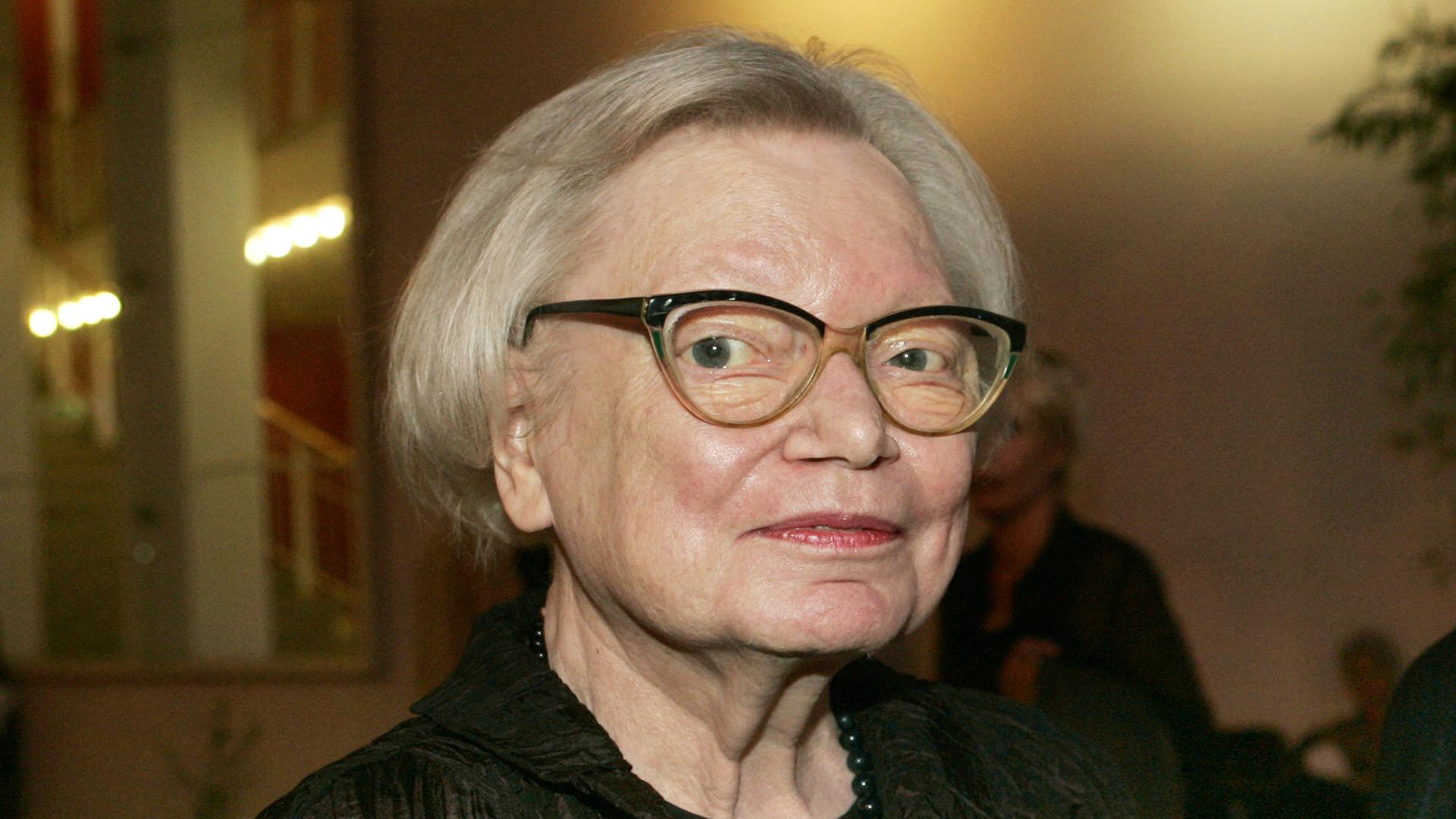 Die dänische Lyrikerin Inger Christensen bei der Verleihung des Siegfried Unseld Preises im Jahr 2006.