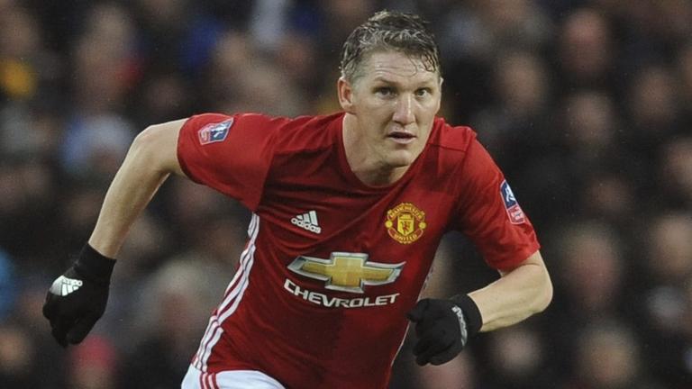 Bastian Schweinsteiger im Spiel Manchester United gegen Wigan Athletic. Bastian Schweinsteiger im Spiel Manchester United gegen Wigan Athletic.