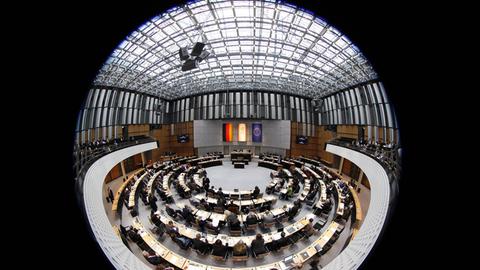 Blick in den Plenarsaal des Abgeordnetenhauses von Berlin. 