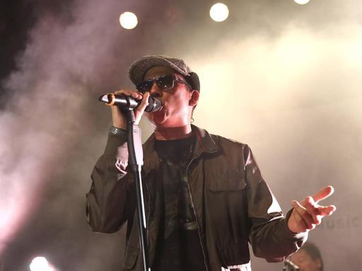 Der Sänger Xavier Naidoo auf einem Konzert in Hamburg im Februar 2015.