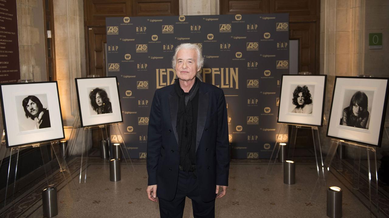 Jimmy Page von der Band Led Zeppelin im September 2019 in London Jimmy Page von der Band Led Zeppelin im September 2019 in London
