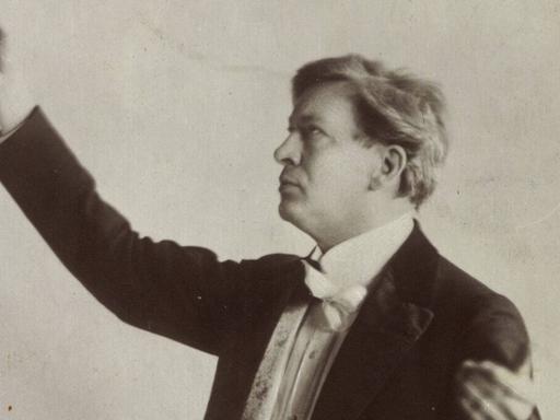 Historisches Foto des italienischen Komponisten, Pianisten und Dirigenten Feruccio Busoni