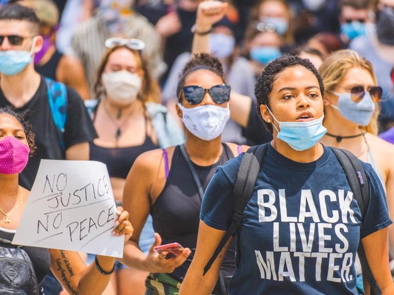 Ein Black-Lives-Matter-Protest in Cincinnati in den USA