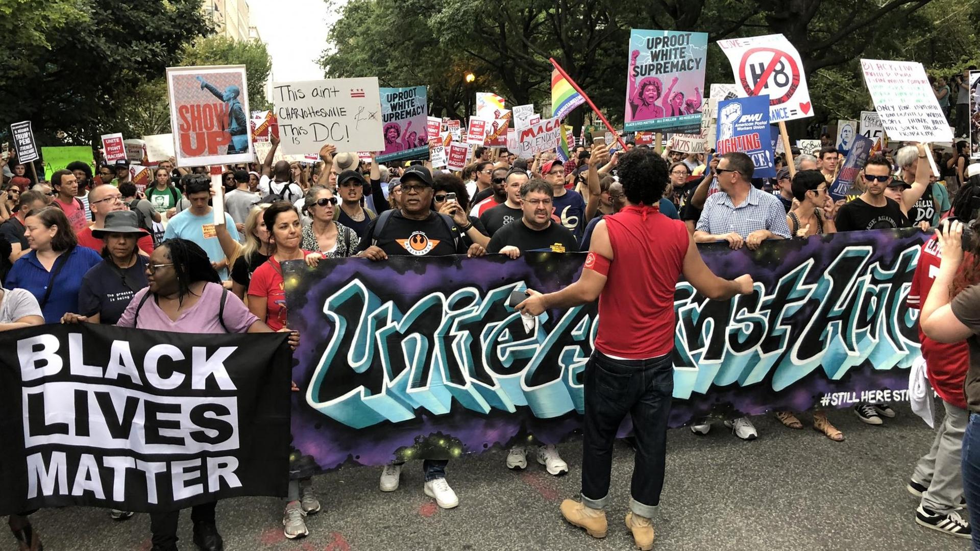 Demonstranten in Washington. Demonstranten in Washington.