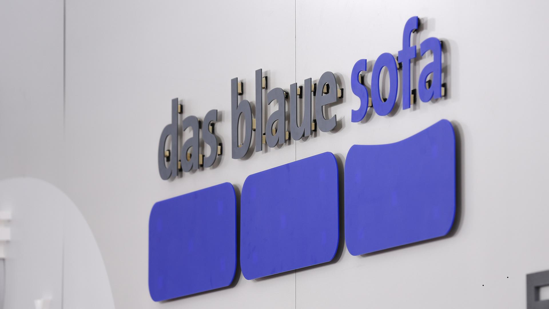 Logo "Das blaue Sofa" auf der Leipziger Buchmesse