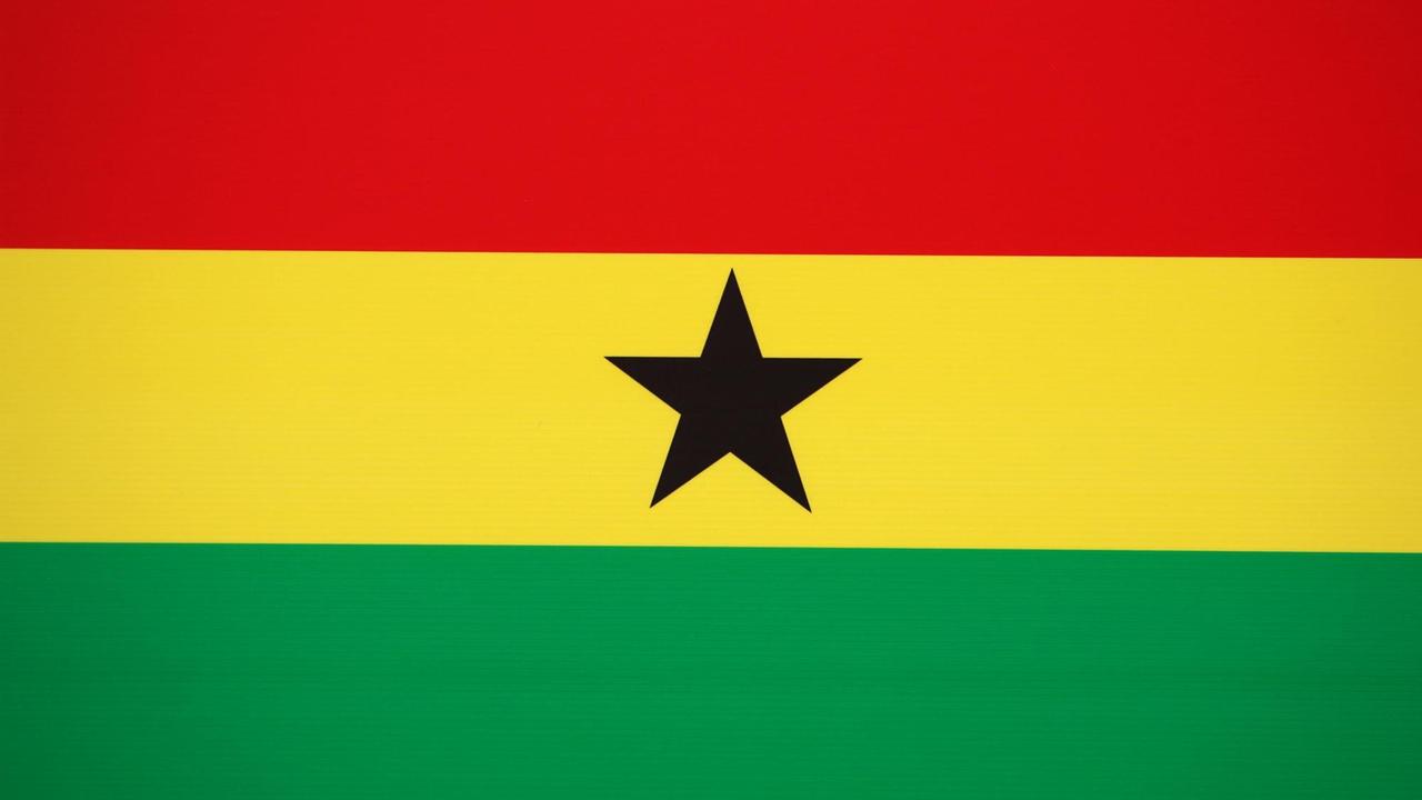 Die Flagge von Ghana