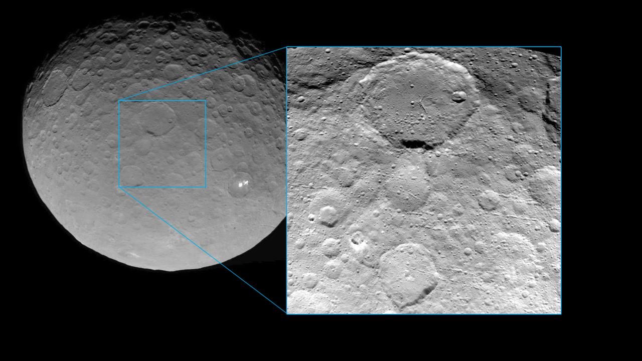 Ceres aus der Nähe, aufgenommen von Dawn Ceres aus der Nähe, aufgenommen von Dawn