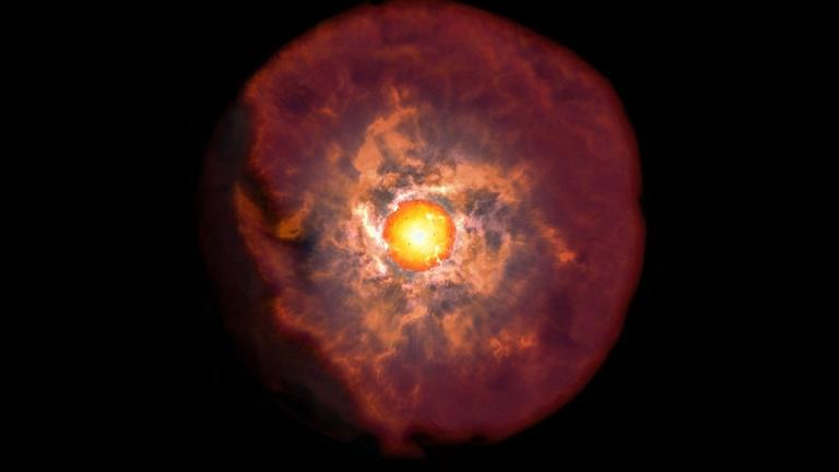 Manche Supernova ist schon vor dem Ausbruch von einer dichten Gas- und Staubwolke umgeben Manche Supernova ist schon vor dem Ausbruch von einer dichten Gas- und Staubwolke umgeben