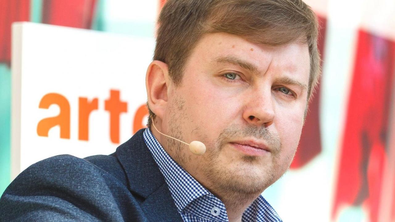 Autor Sergej Sergejewitsch Lebedew auf der Leipziger Buchmesse 2016. Autor Sergej Sergejewitsch Lebedew auf der Leipziger Buchmesse 2016.
