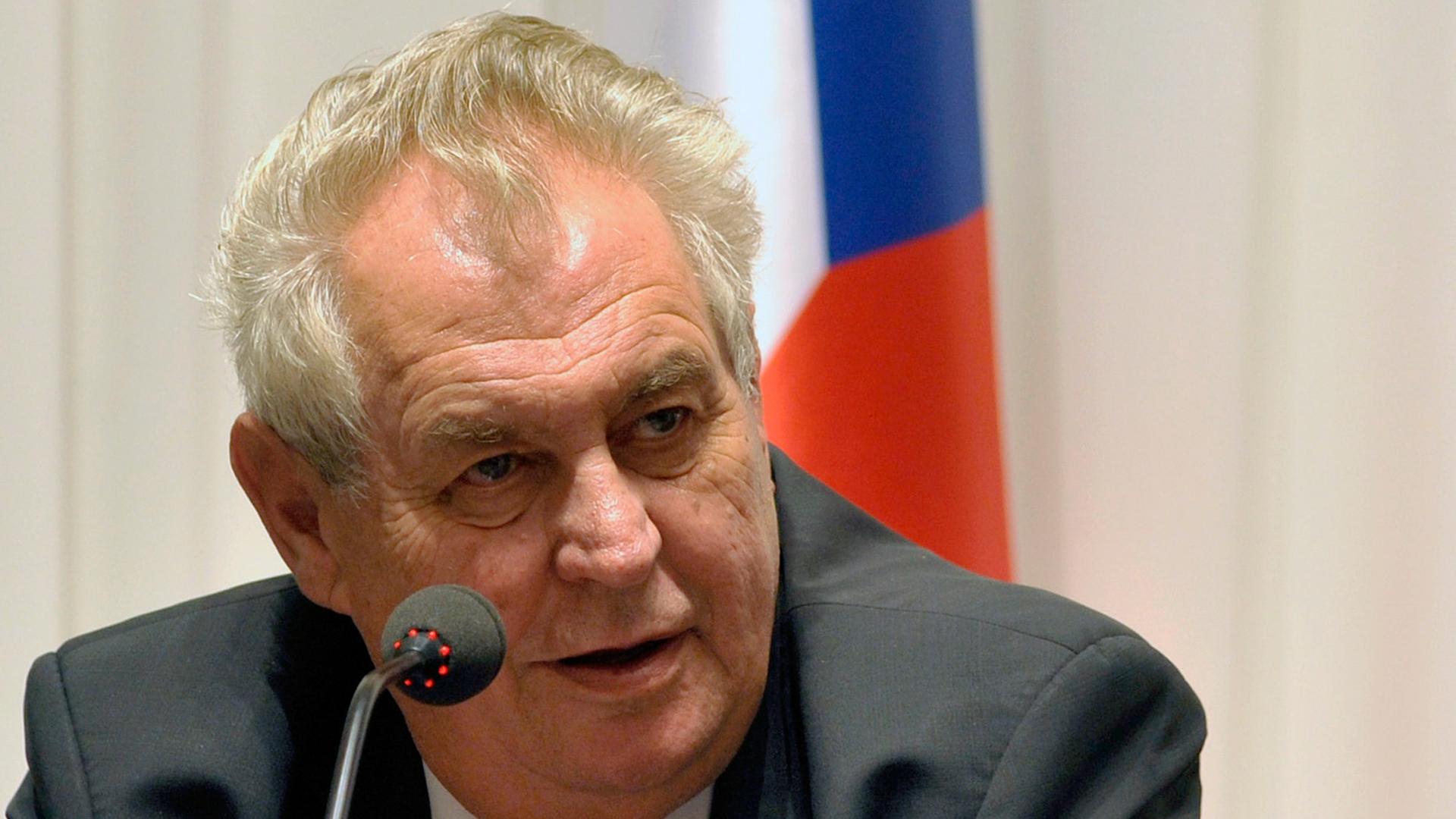 Der tschechische Präsident Milos Zeman Der tschechische Präsident Milos Zeman