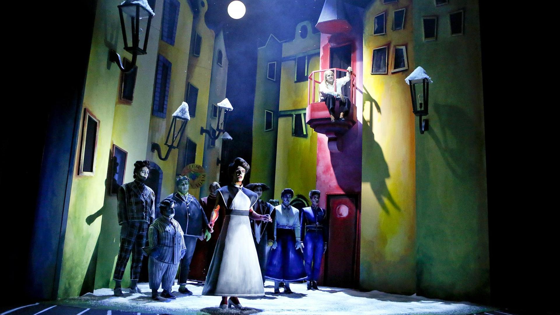 Szene aus Bertolt Brechts "Baal" am Berliner Ensemble, in der Regie von Ersan Mondtag, mit den Darstellern Johannes Meier, Peter Luppa, Veit Schuber, Jonas Grunder-Culemann, Owen Peter Read, Emma Lotta Wegner, Torben Appel und Stefanie Reinsperger (v.l.n.r.) Szene aus Bertolt Brechts "Baal" am Berliner Ensemble, in der Regie von Ersan Mondtag, mit den Darstellern Johannes Meier, Peter Luppa, Veit Schuber, Jonas Grunder-Culemann, Owen Peter Read, Emma Lotta Wegner, Torben Appel und Stefanie Reinsperger (v.l.n.r.)