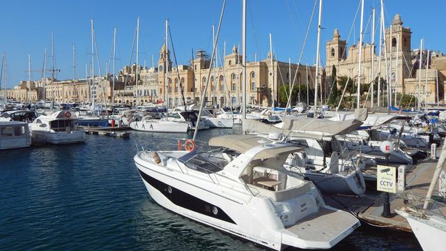 Yachthafen in Birgu auf Malta