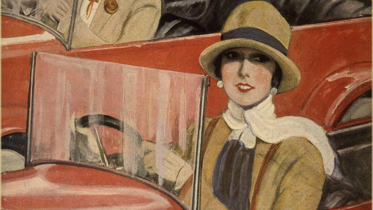 Die satirische Zeitschrift "Lustige Blätter" aus Berlin zeigt am 11. Juli 1926 auf ihrem Titel "Sonntags-Korso des Damen-Automobilklubs Vierrad-Bremse", eine Zeichnung von Rolf Niczky. Die satirische Zeitschrift "Lustige Blätter" aus Berlin zeigt am 11. Juli 1926 auf ihrem Titel "Sonntags-Korso des Damen-Automobilklubs Vierrad-Bremse", eine Zeichnung von Rolf Niczky.