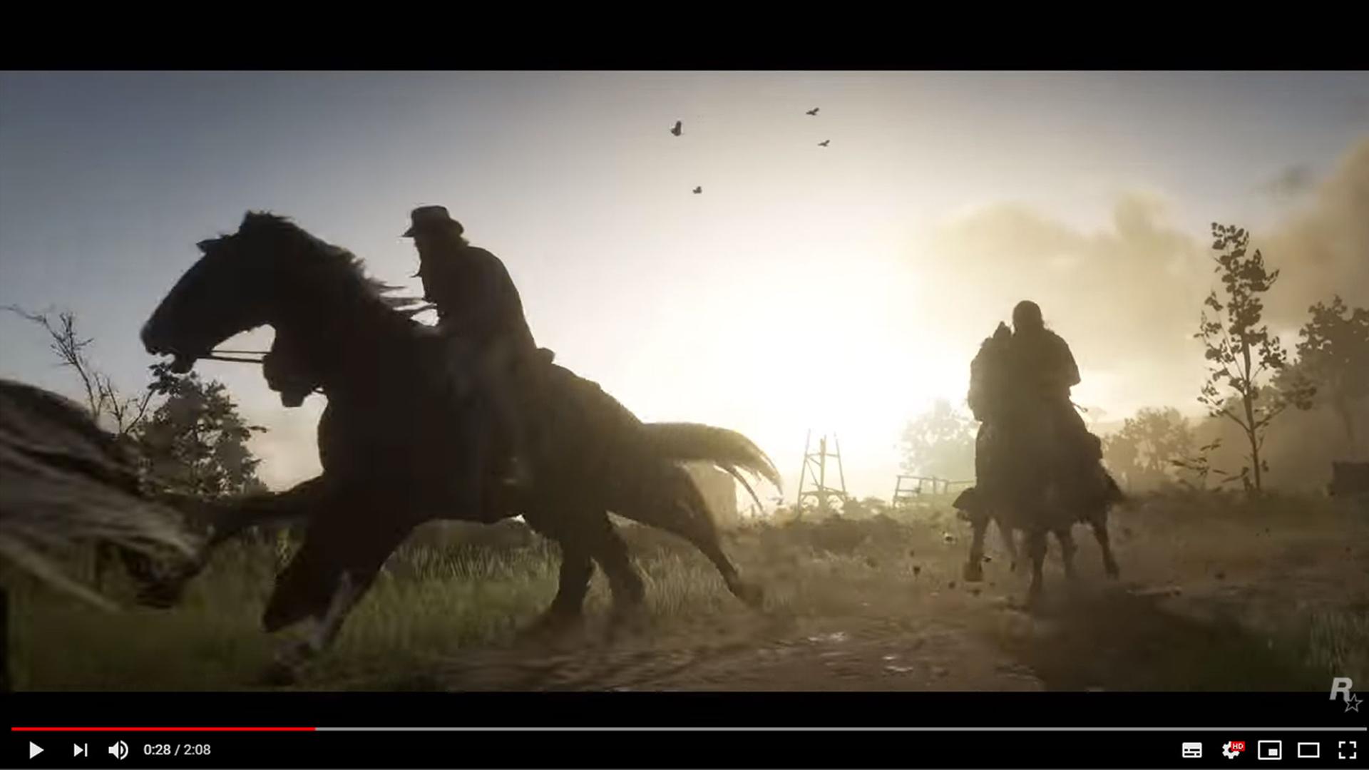 Youtube-Screenshot des Trailers zu "Red Dead Redemption 2" Youtube-Screenshot des Trailers zu "Red Dead Redemption 2"