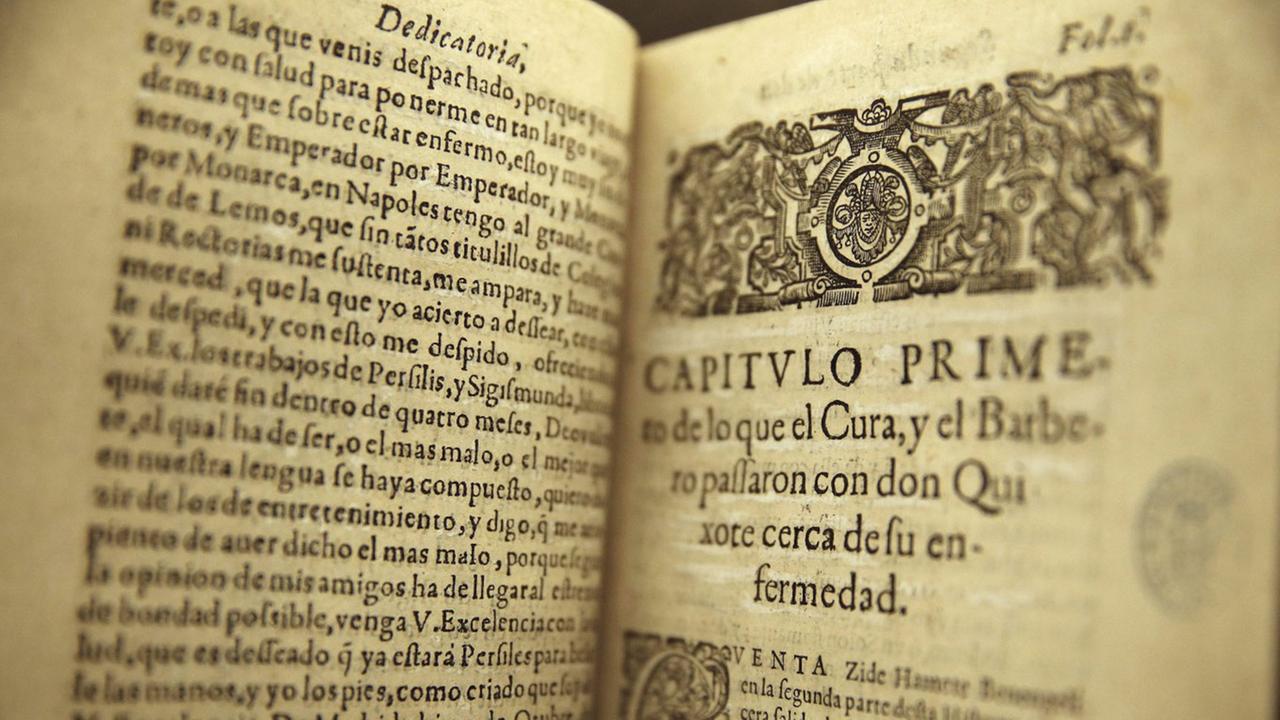 Dies ist eine der wertvollen Erstausgabe des Buches "Don Quixote". Dies ist eine der wertvollen Erstausgabe des Buches "Don Quixote".