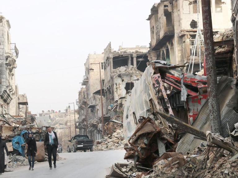 Bilder des zerstörten Aleppo.
