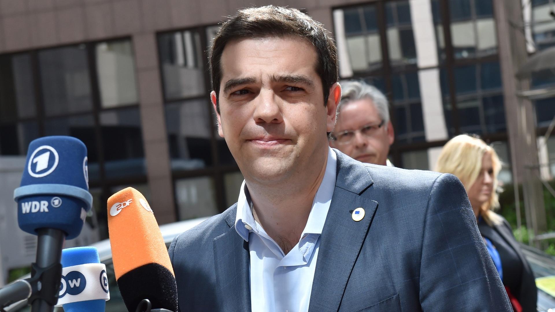 Der griechische Ministerpräsident Alexis Tsipras vor dem EU-Sondergipfel zur Flüchtlingspolitik.