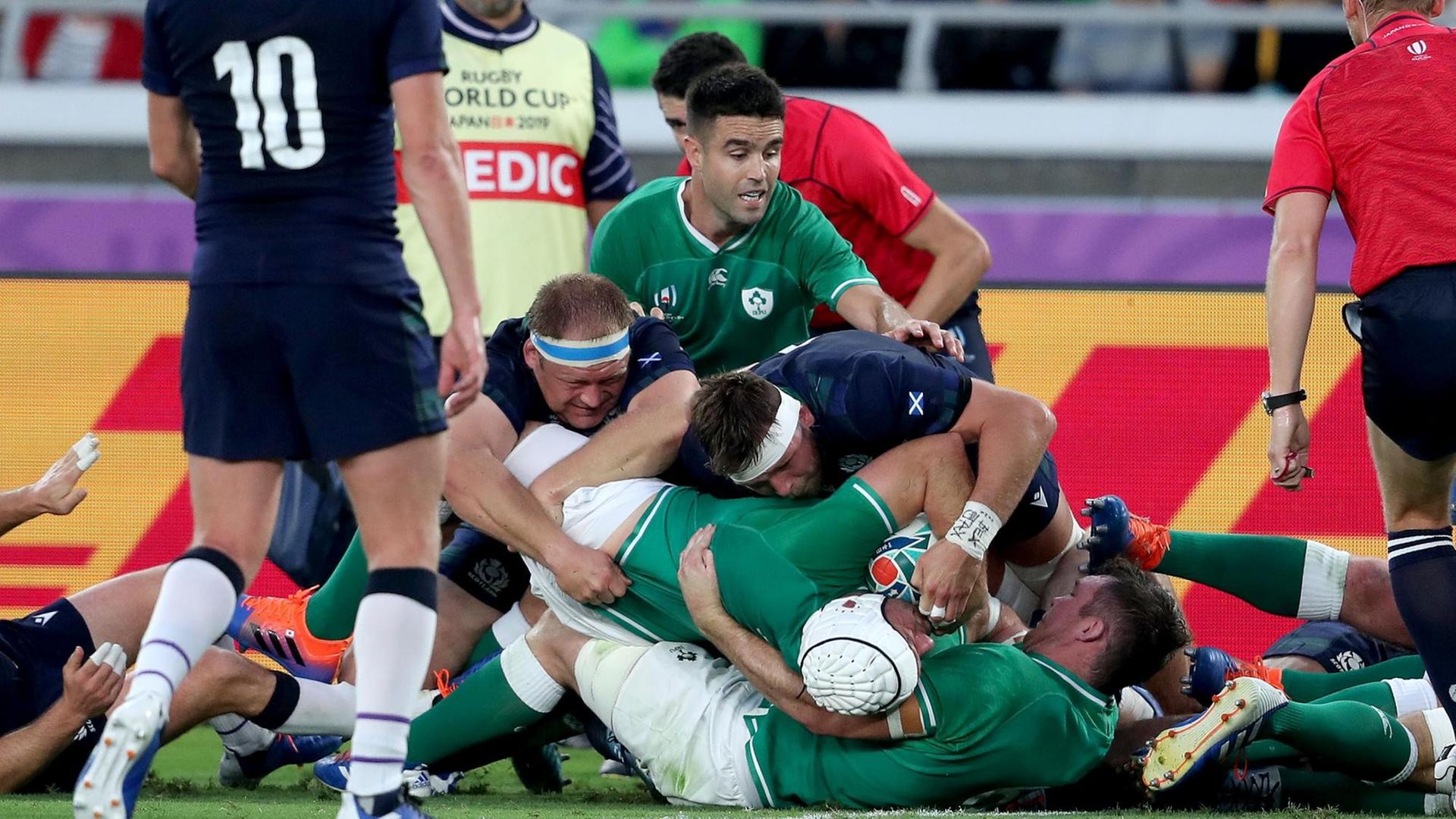 Rugby-WM: Irland punktet gegen Schottland Rugby-WM: Irland punktet gegen Schottland
