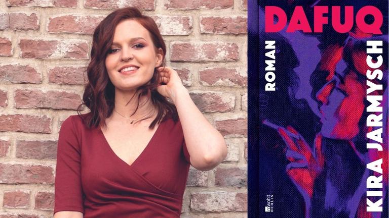 Kira Jarmysch: "DAFUQ" Zu sehen sind die Autorin und das Buchcover Kira Jarmysch: "DAFUQ" Zu sehen sind die Autorin und das Buchcover