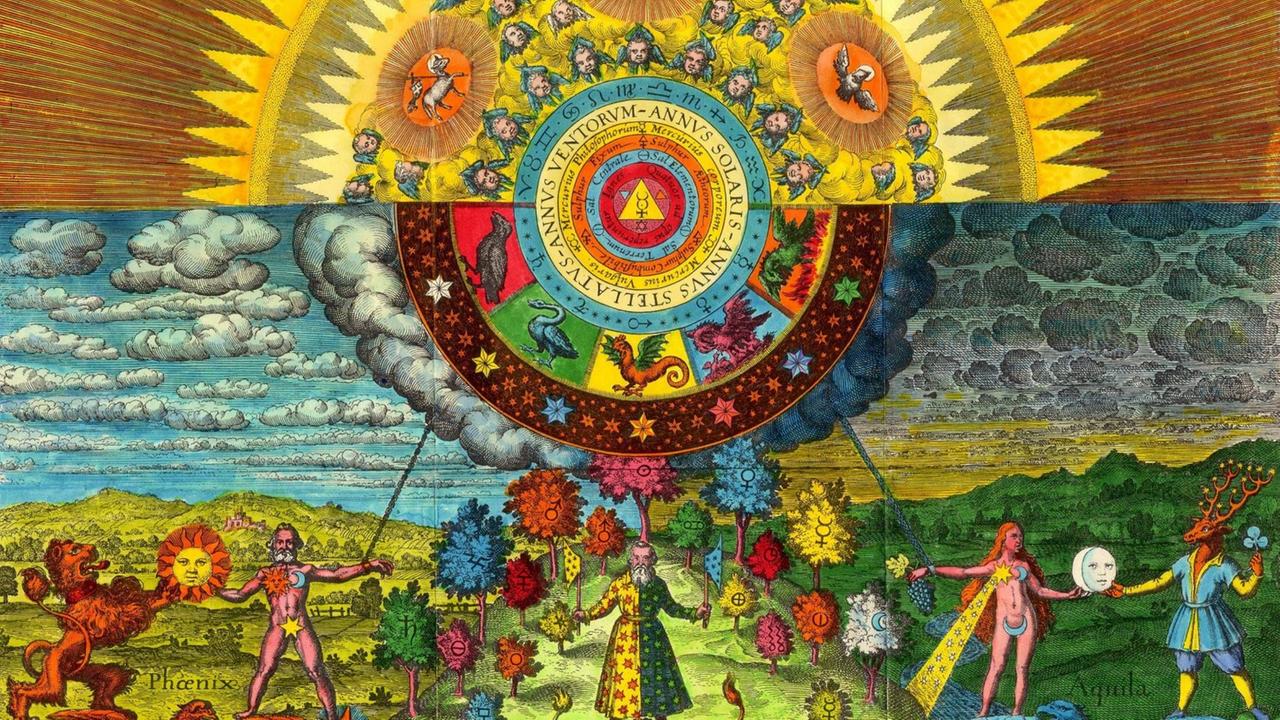 Eine historische Darstellung der Welt aus dem Jahr 1618. Eine historische Darstellung der Welt aus dem Jahr 1618.
