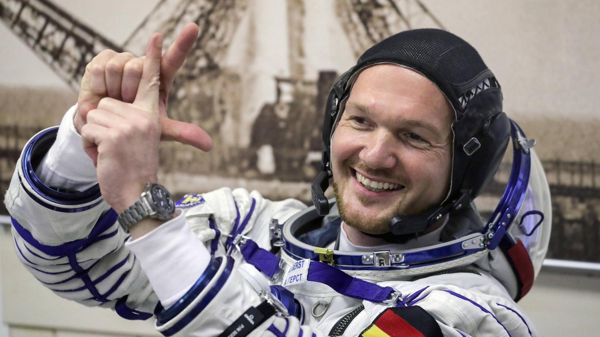 Astronaut Alexander Gerst lächelt Astronaut Alexander Gerst lächelt