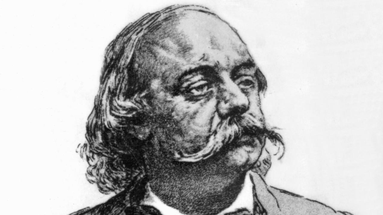 Zeitgenössische Zeichnung des französischen Dichters. Flaubert wurde am 12. Dezember 1821 in Rouen geboren und starb am 8. Mai 1880 in Croisset bei Rouen. Seinen literarischen Durchbruch erlangte er mit dem Roman "Madame Bovary" (1857). Zeitgenössische Zeichnung des französischen Dichters. Flaubert wurde am 12. Dezember 1821 in Rouen geboren und starb am 8. Mai 1880 in Croisset bei Rouen. Seinen literarischen Durchbruch erlangte er mit dem Roman "Madame Bovary" (1857).